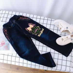 Denim Pants Ribbon Love